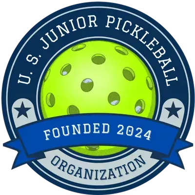 USJPO circular blue logo with neon yellow pickleball